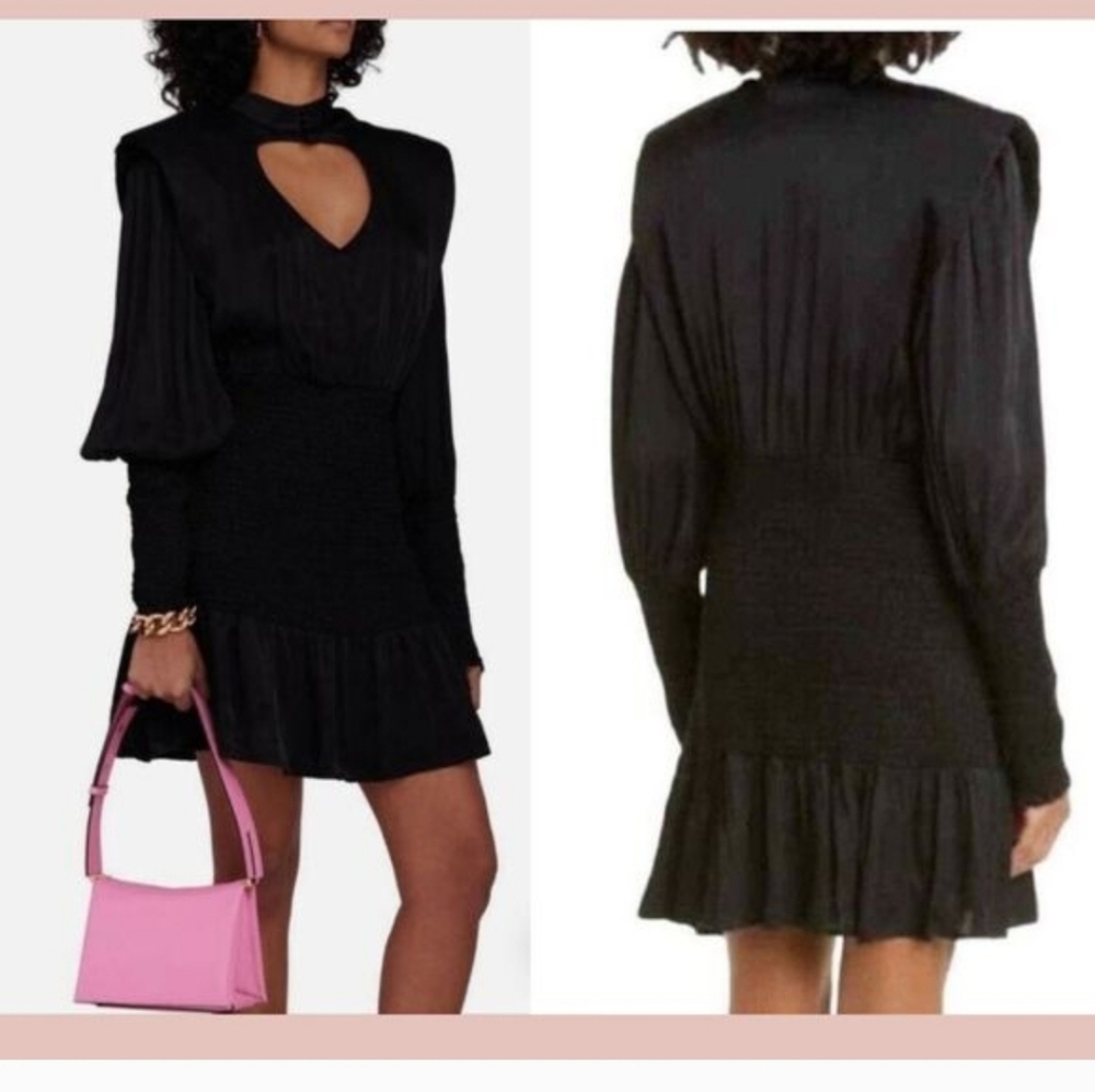 Farm Rio Black Mini Dress Medium M Small S - Picture 2 of 8